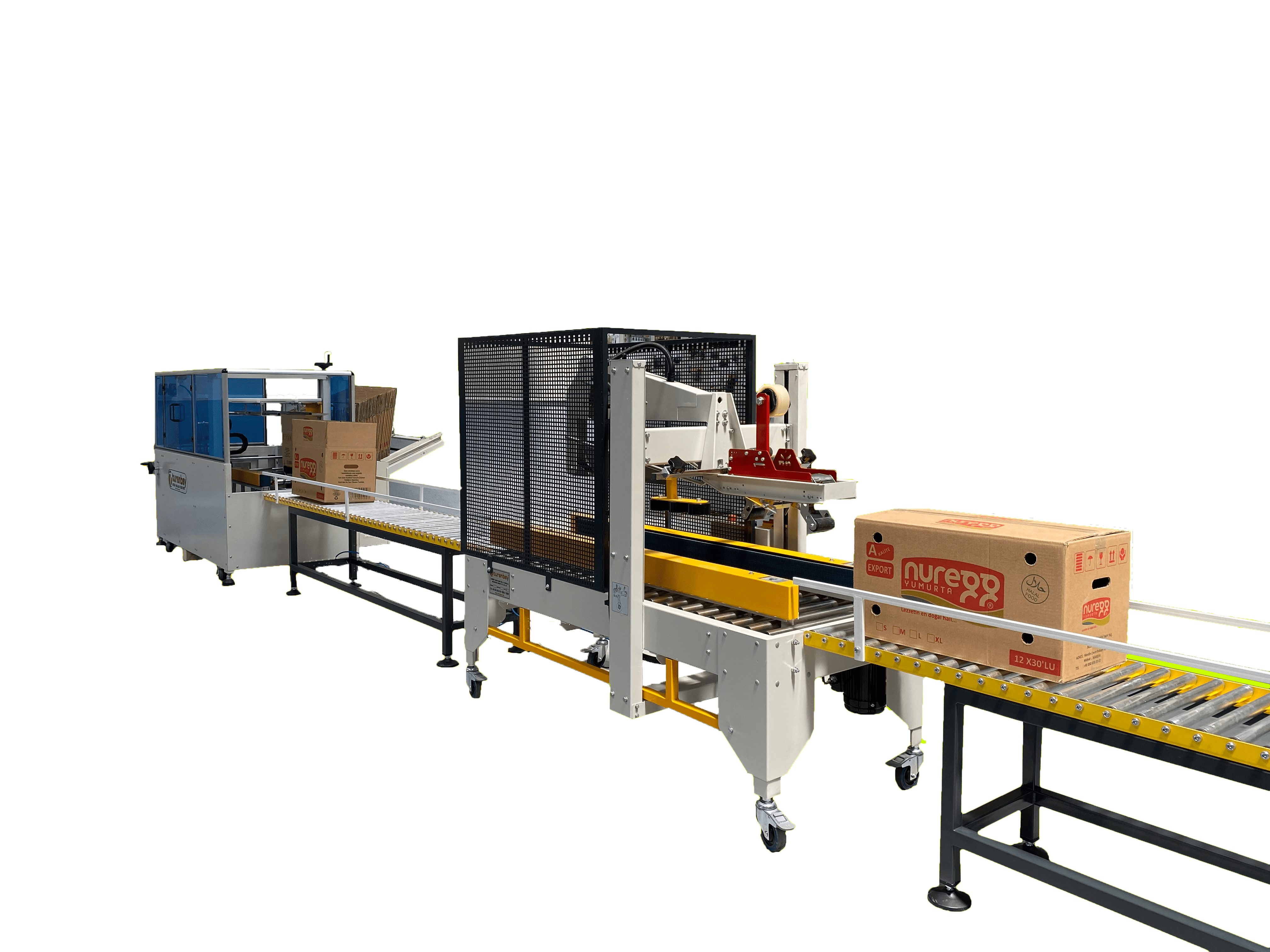 Tam Otomatik Koli Hazırlama ve Üst Bantlama Makinesi